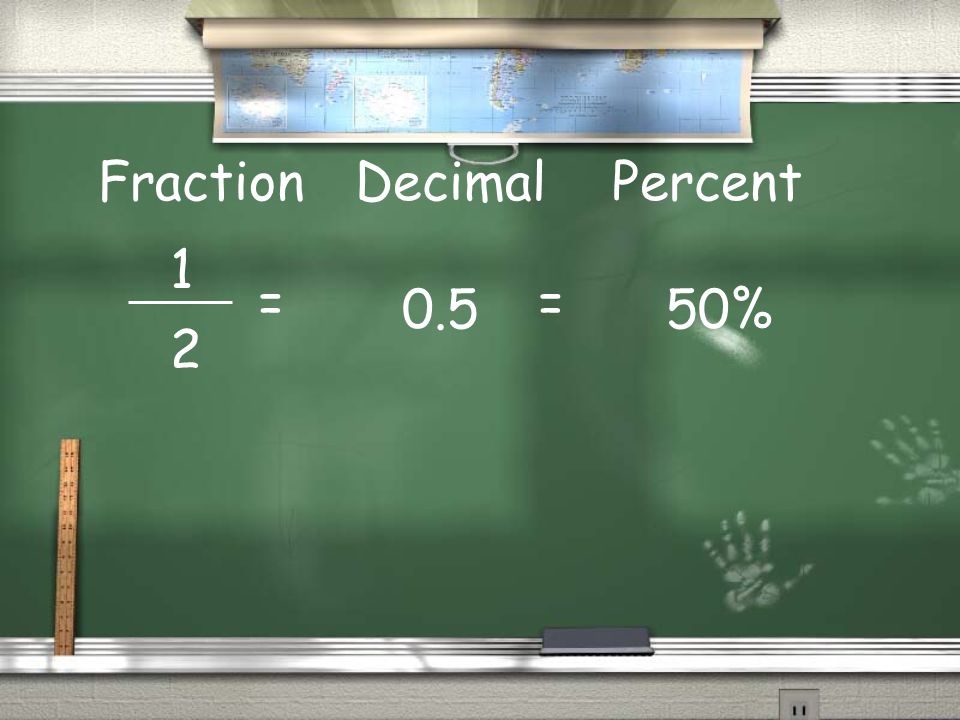 0.550% == Fraction Decimal Percent 1 2