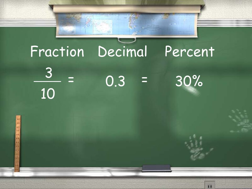 0.330% == Fraction Decimal Percent 3 10