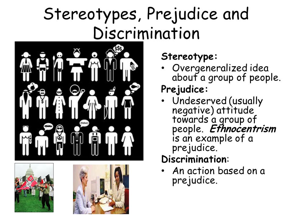 Module 57 Stereotypes Prejudice And Discrimination Stereotype Overgeneralized Idea About A Group Of People Prejudice Undeserved Usually Negative Ppt Download