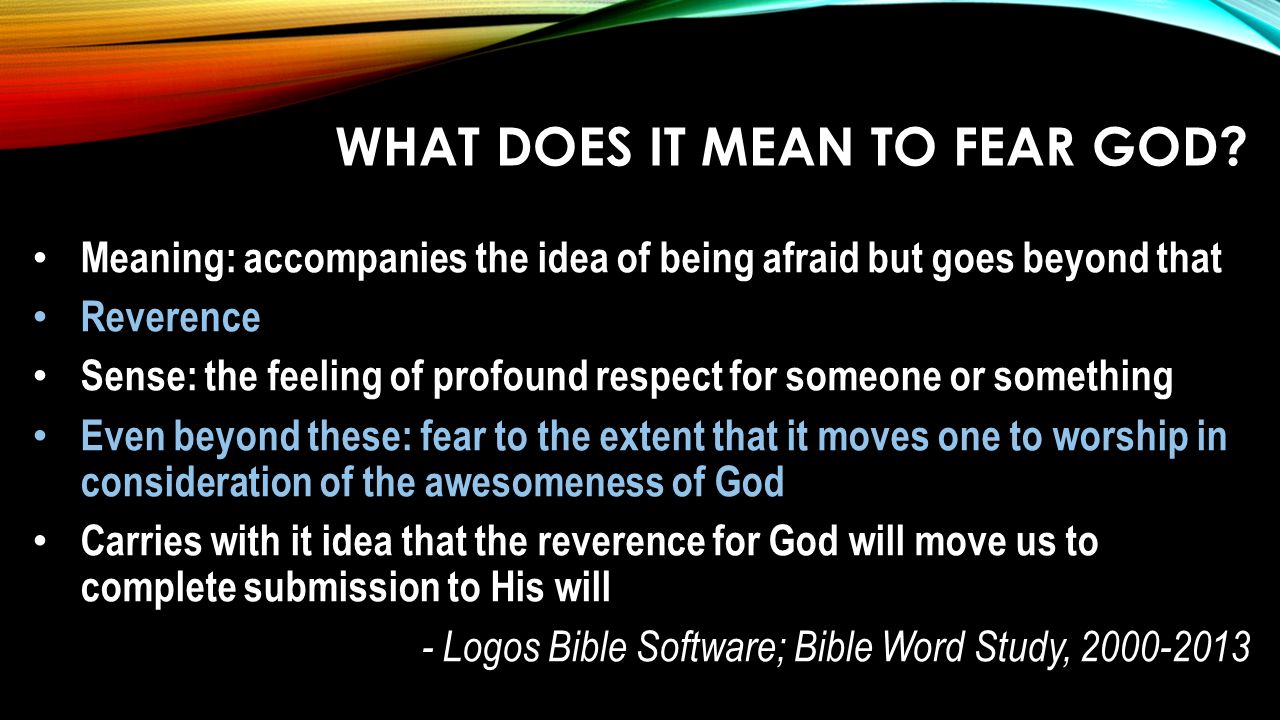 the fear of god meaning