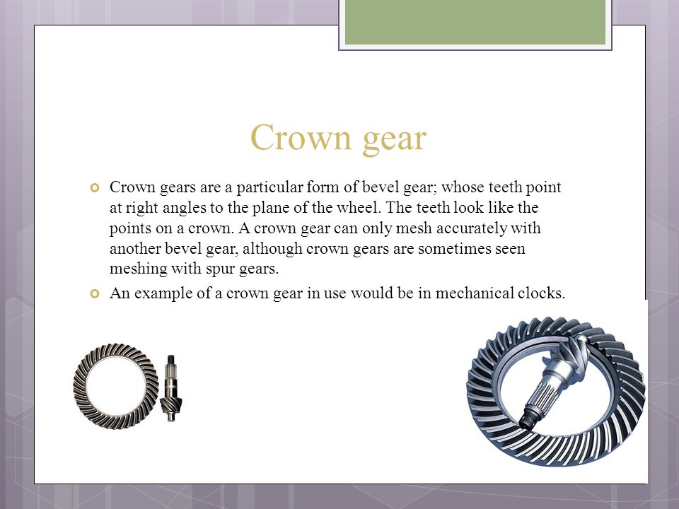 Gears By: Carol Jean Benjamin. Spur gear  Definition: Spur gears, also  known as straight-cut gears, are the most simple type of gear. The have a  cylinder. - ppt download