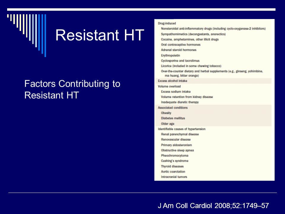 Resistant HT Factors Contributing to Resistant HT J Am Coll Cardiol 2008;52:1749–57
