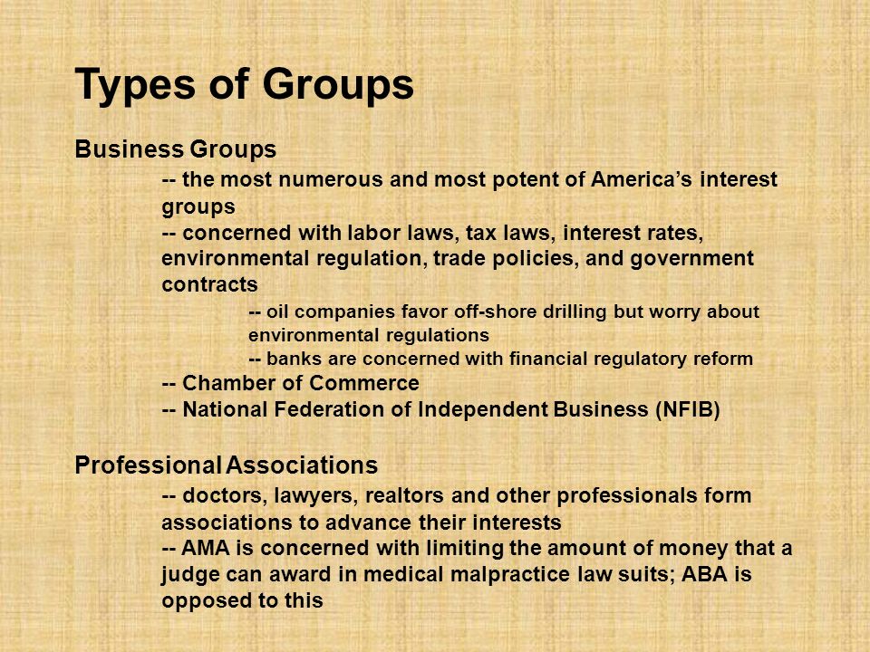 pro business interest groups