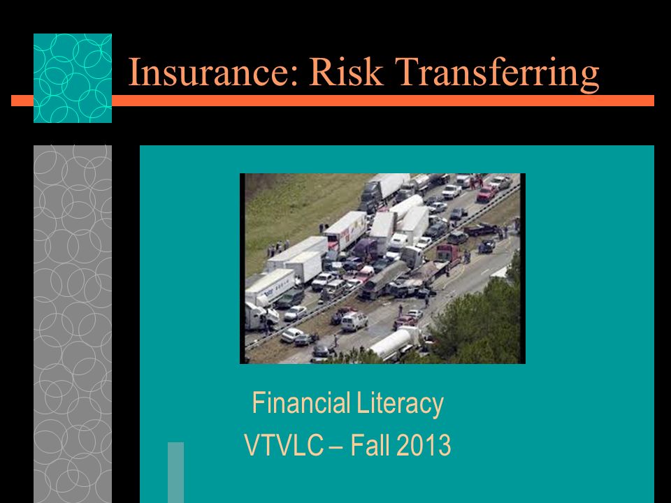 Insurance: Risk Transferring Financial Literacy VTVLC – Fall 2013