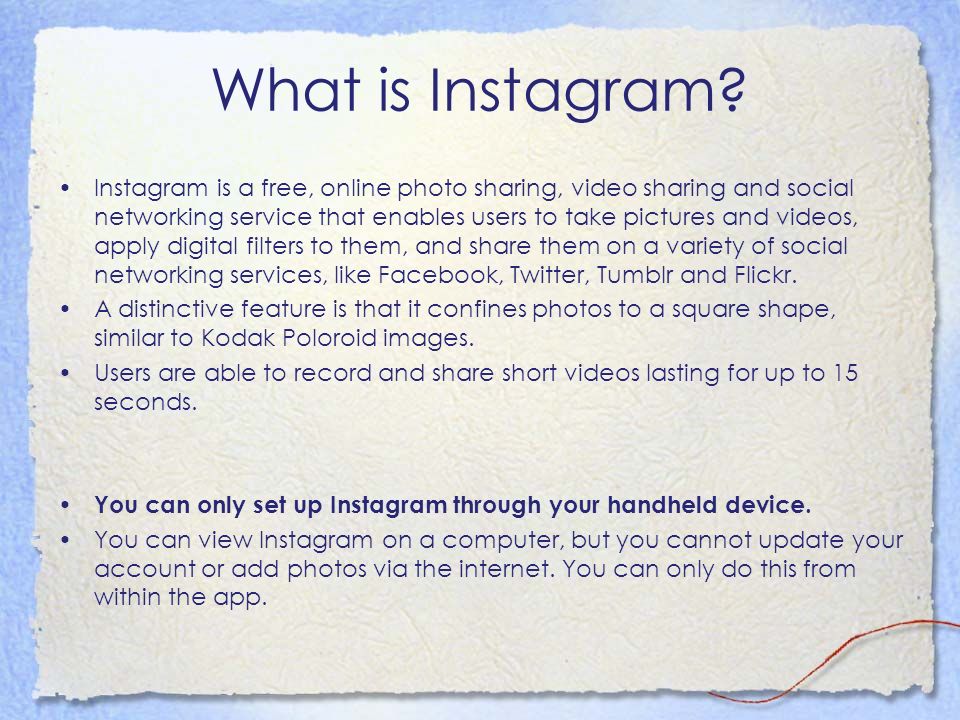 What is Instagram.