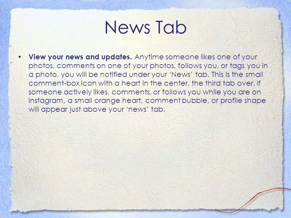 News Tab View your news and updates.