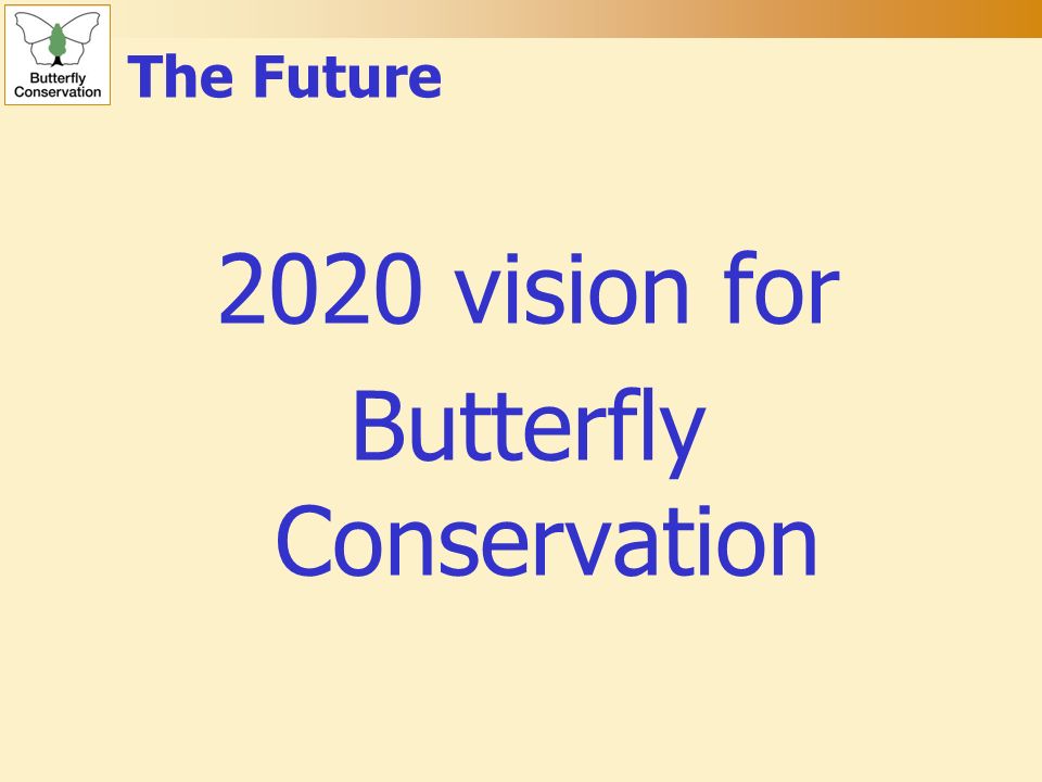 The Future 2020 vision for Butterfly Conservation