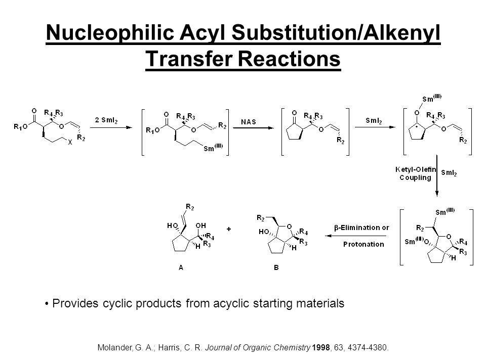 Nucleophilic Acyl Substitution/Alkenyl Transfer Reactions Molander, G.