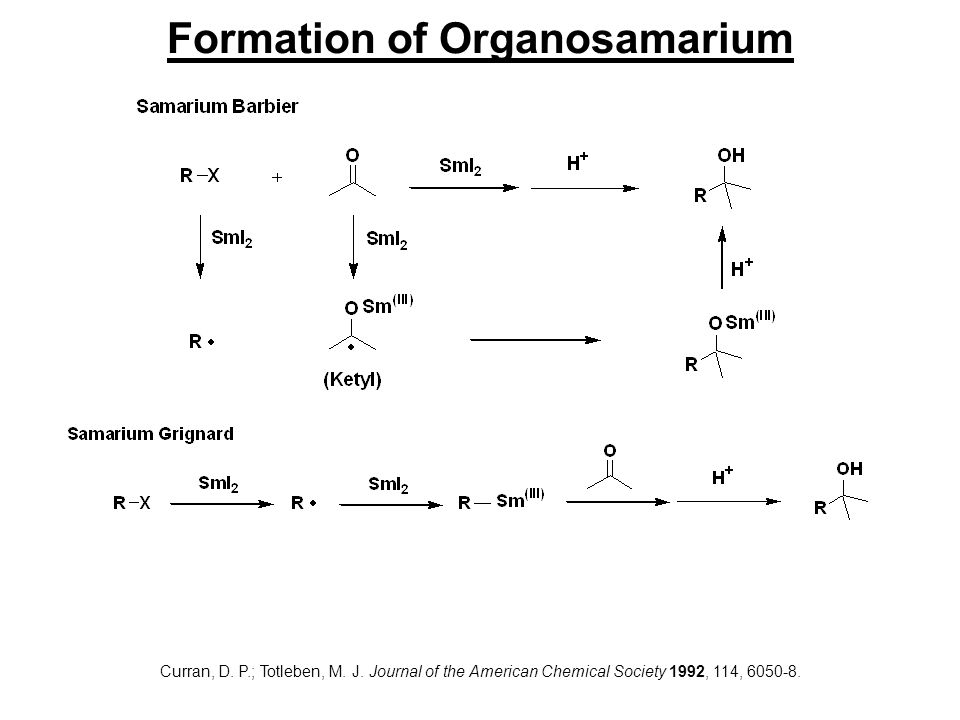 Formation of Organosamarium Curran, D. P.; Totleben, M.