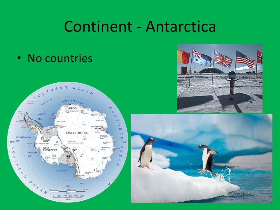 Continent - Antarctica No countries