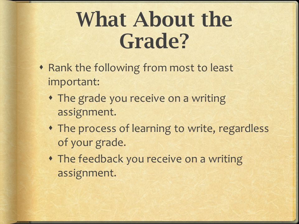 What About the Grade.