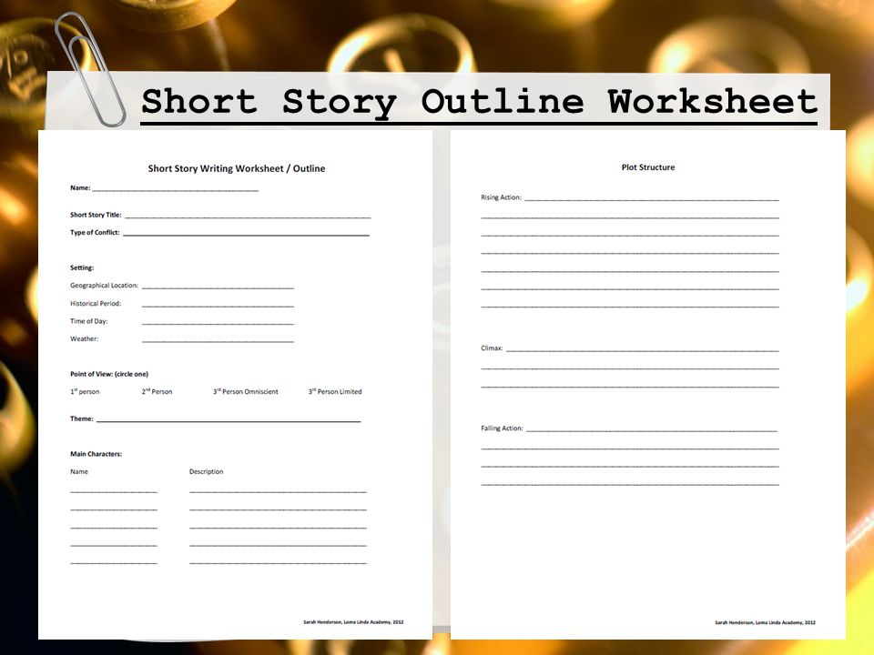 narrative outline worksheet