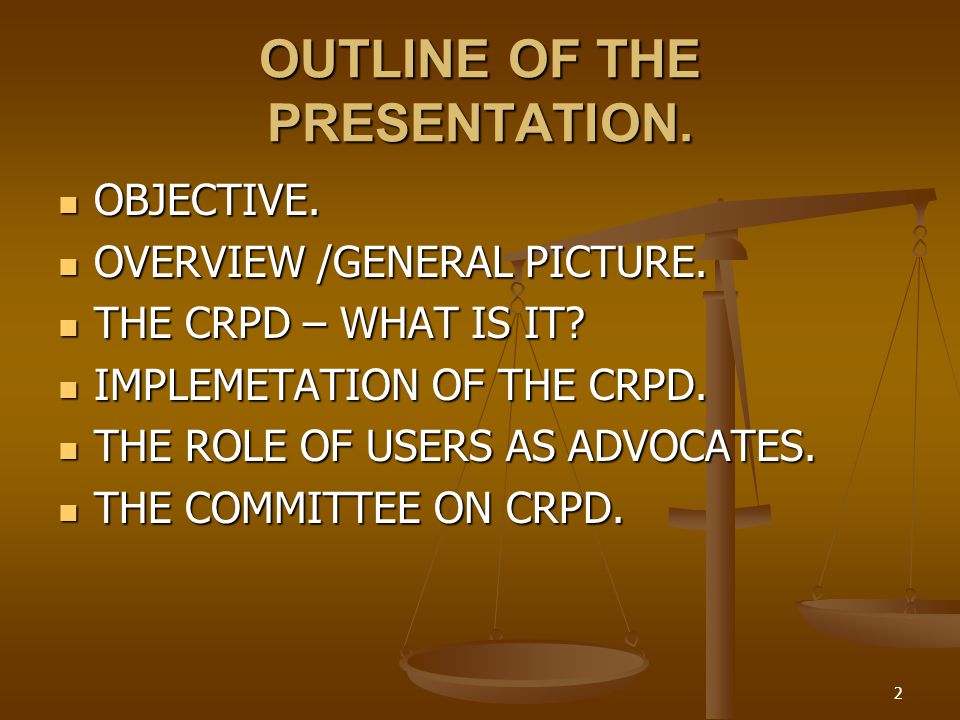 2 OUTLINE OF THE PRESENTATION. OBJECTIVE. OBJECTIVE.