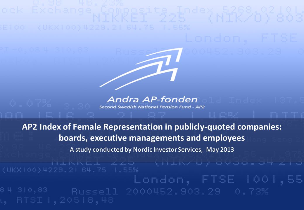 Ap2 Index Of Female Representation In Publicly Quoted Companies Boards