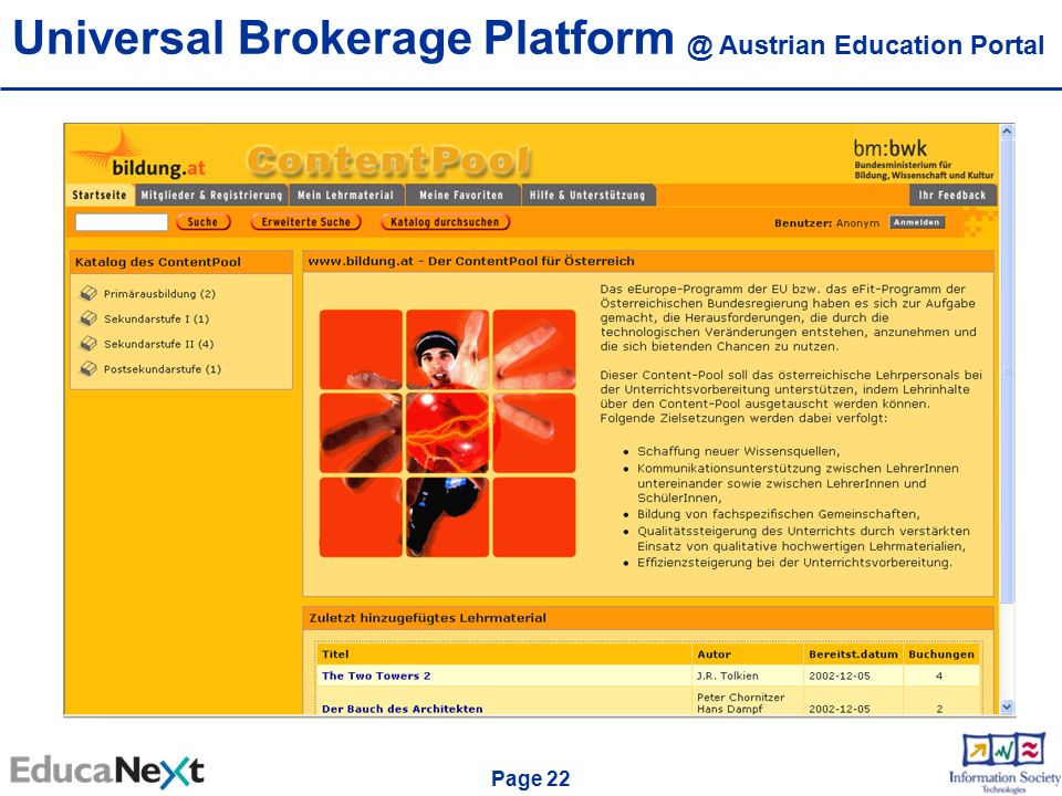 Page 22 Universal Brokerage Austrian Education Portal