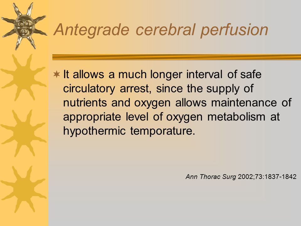 case presentation cerebral infarction after surgery for acute type i