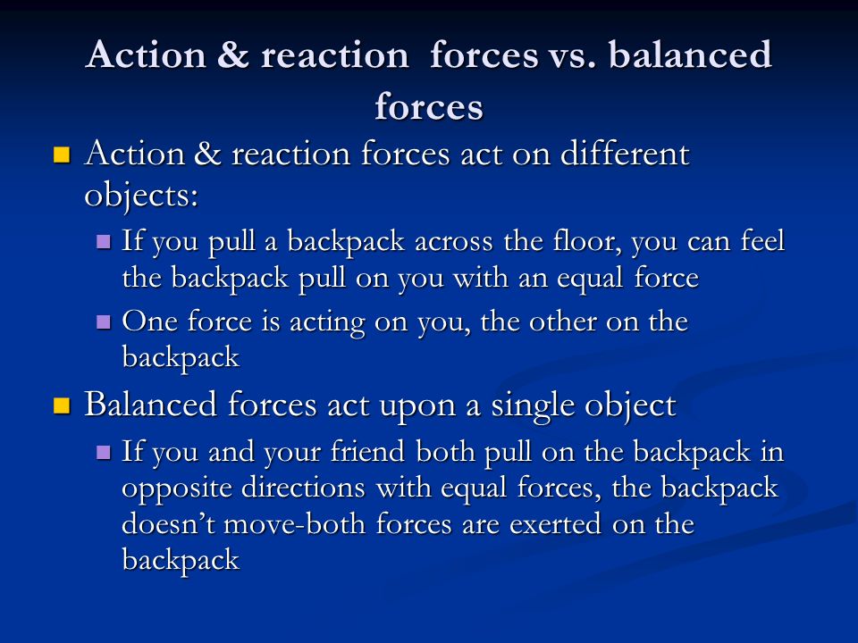 Do action and reaction pairs of forces balance one another?