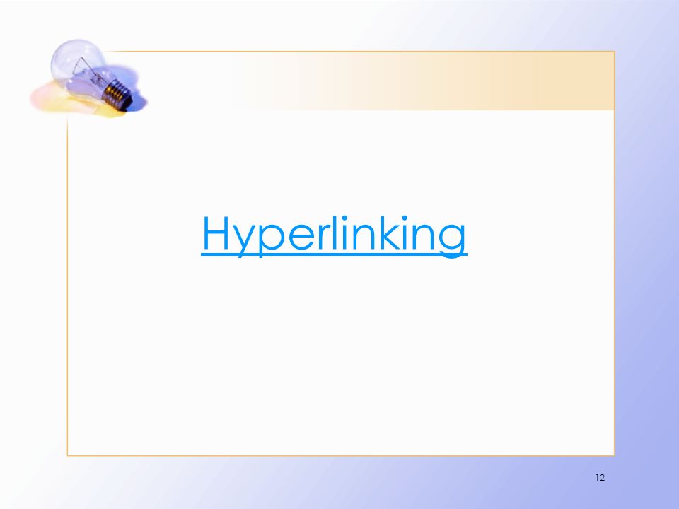Hyperlinking 12