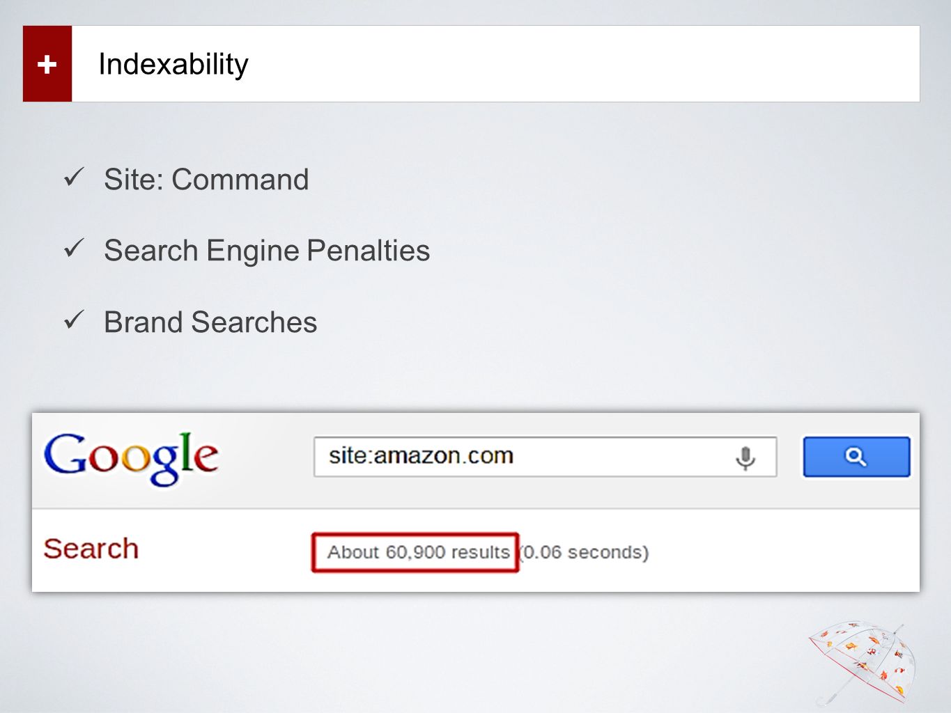 Indexability + Site: Command Search Engine Penalties Brand Searches