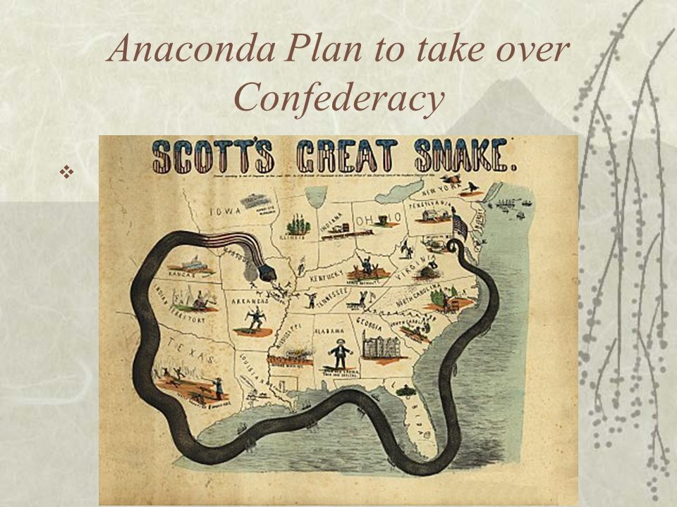 Anaconda Plan to take over Confederacy 