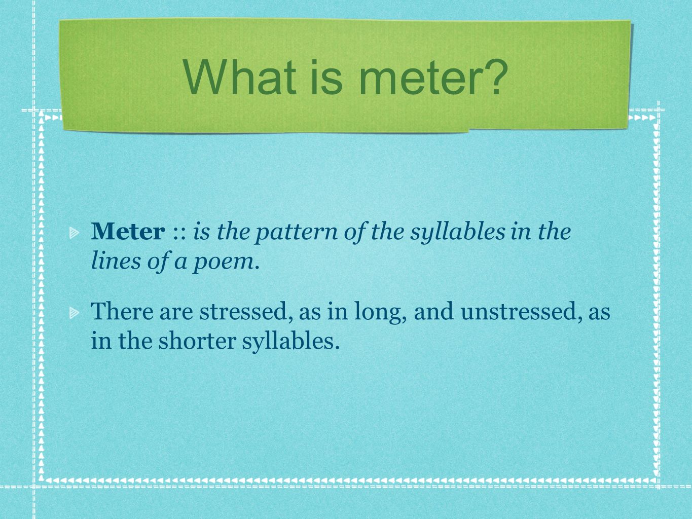 What is a meter 10 What is a meter 18