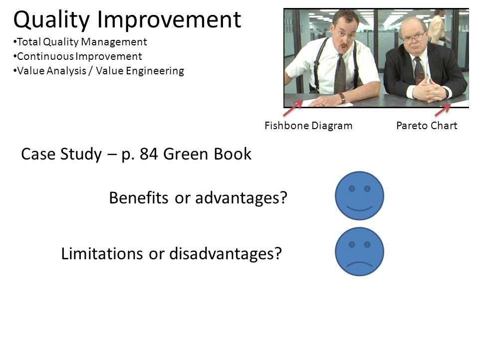 Quality Improvement Total Quality Management Continuous Improvement Value Analysis / Value Engineering Case Study – p.