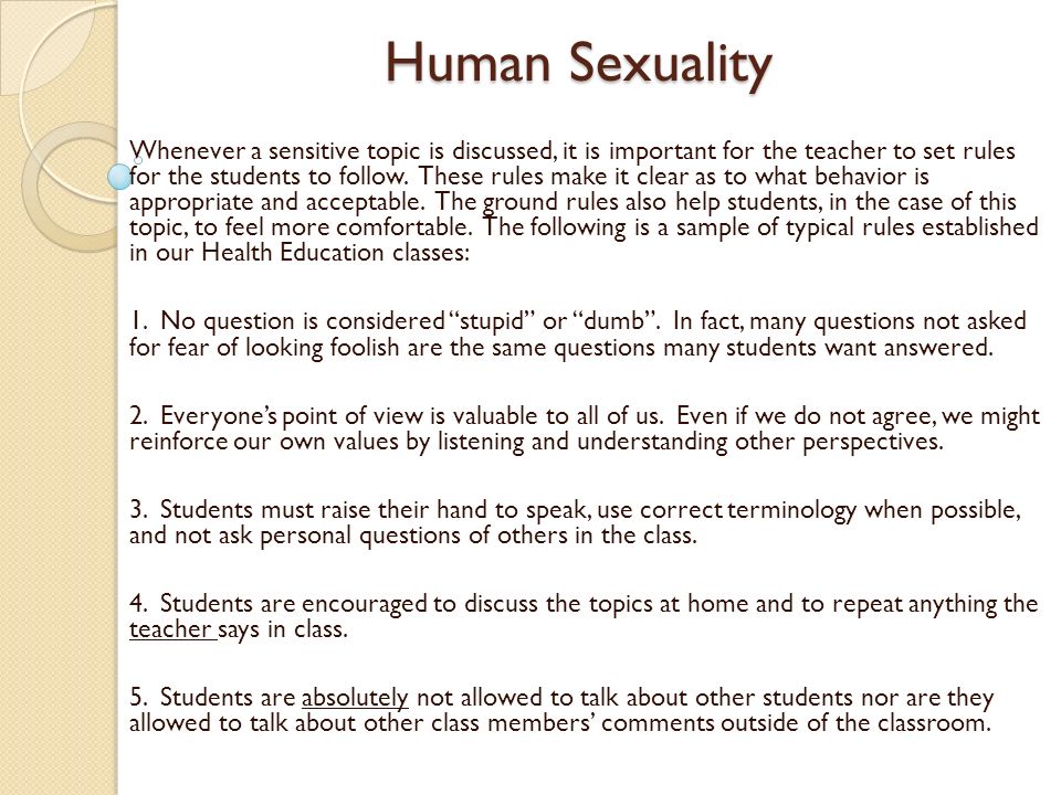human sexuality research topics
