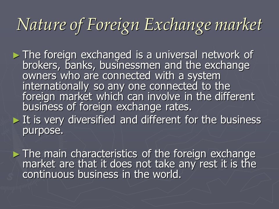 nature and role of financial markets