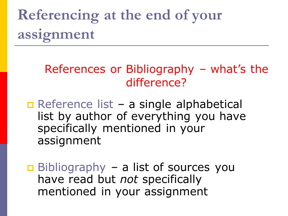 assignment reference