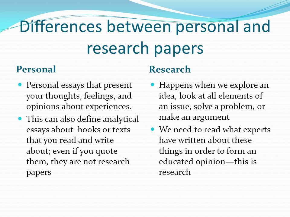 difference between papers and essays