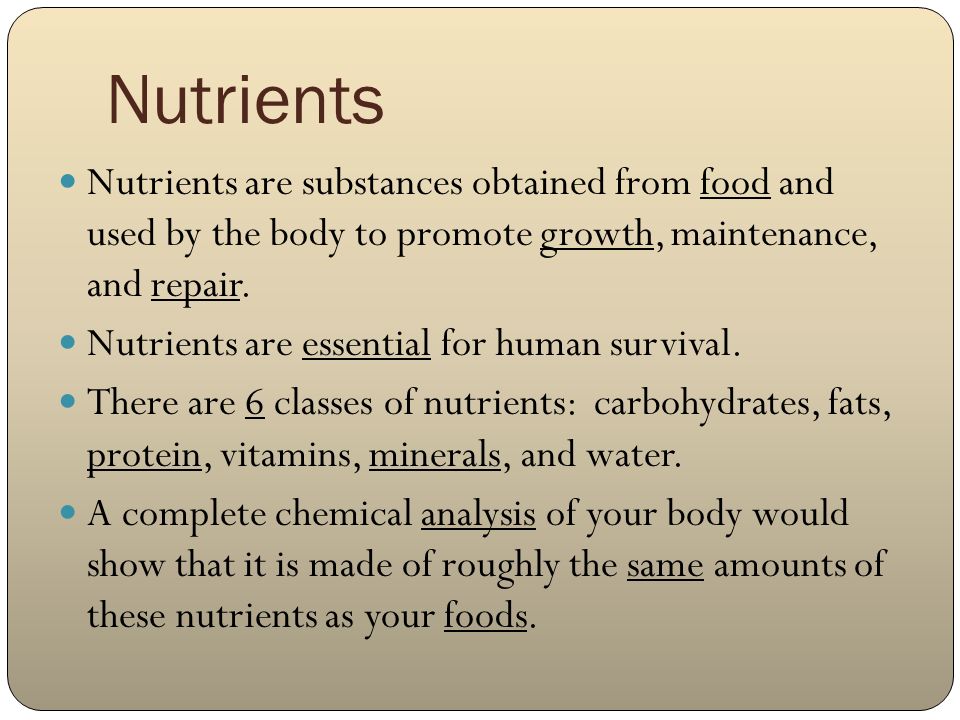 essential compounds for health the 6 nutrients nutrients 6 nutrients