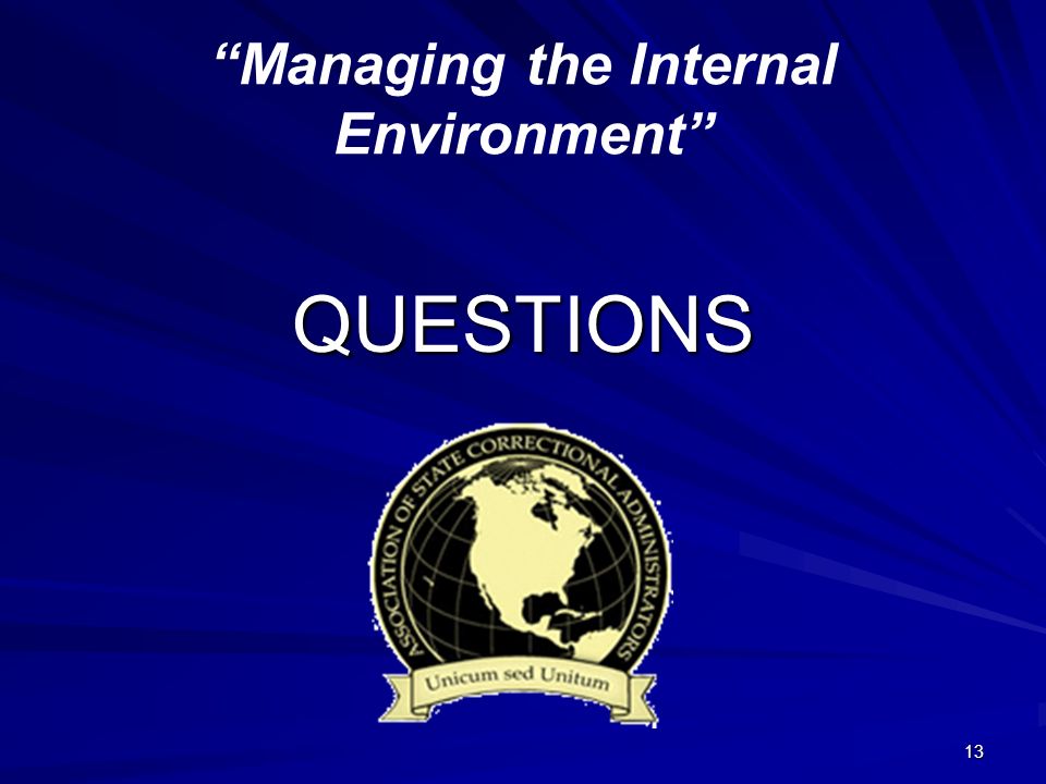 13 Managing the Internal Environment QUESTIONS