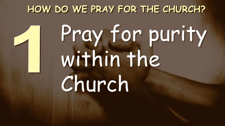 Pray for purity within the Church HOW DO WE PRAY FOR THE CHURCH