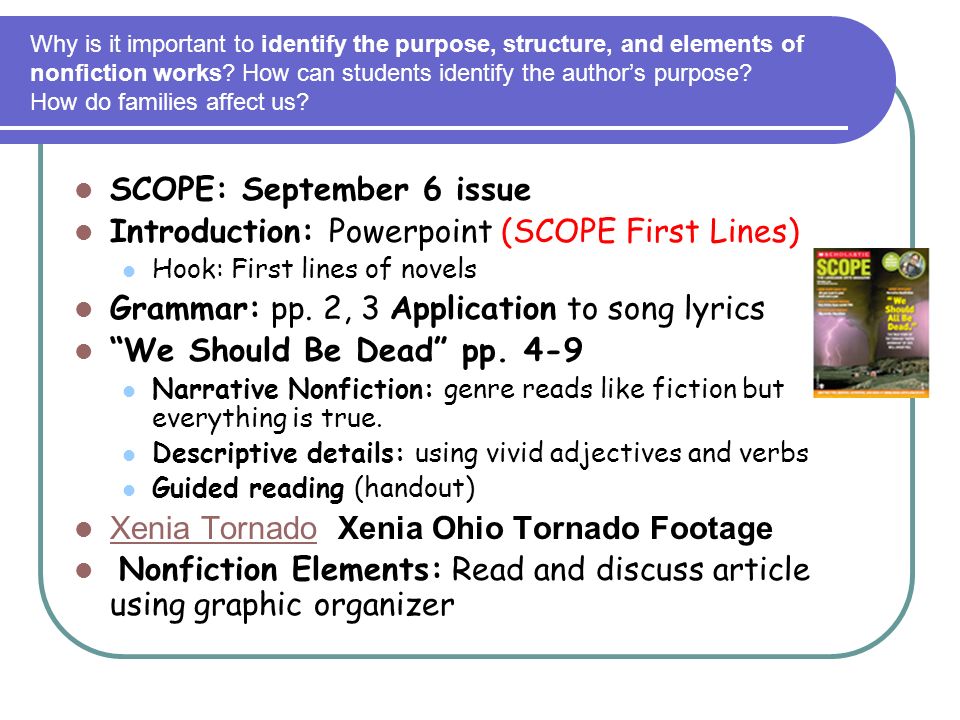 Why is it important to identify the purpose, structure, and elements of nonfiction works.