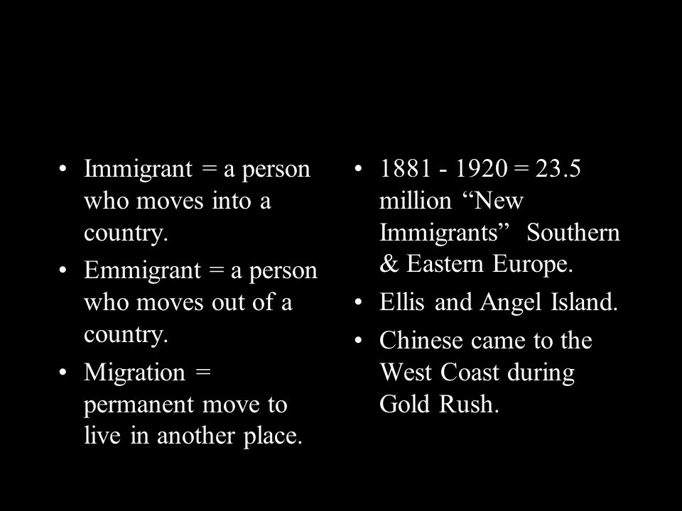 Immigration ( Present)