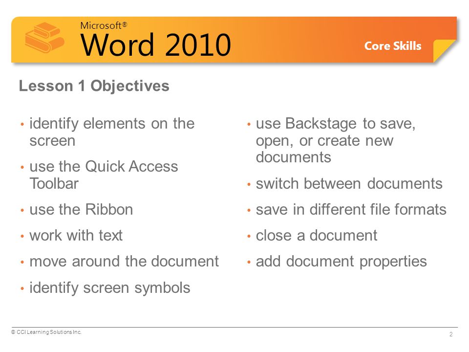 microsoft word 2010 core skills lesson 1 getting started microsoft word 2010