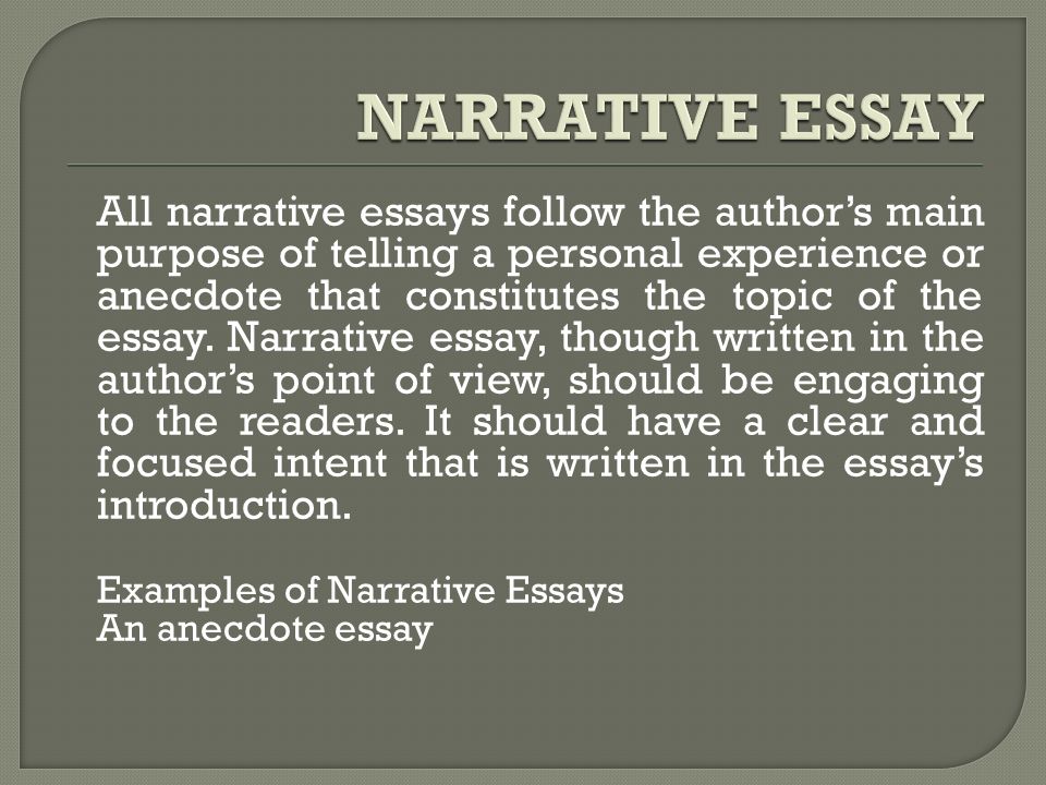 Examples of types of essay writing