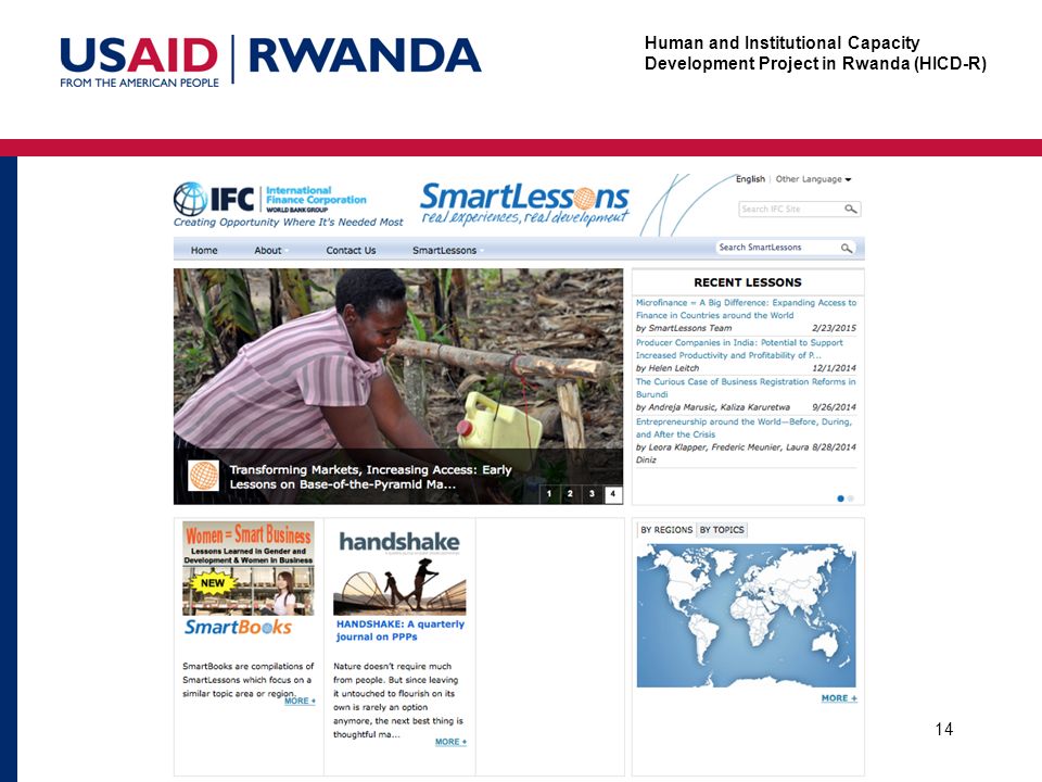 Human and Institutional Capacity Development Project in Rwanda (HICD-R) 14