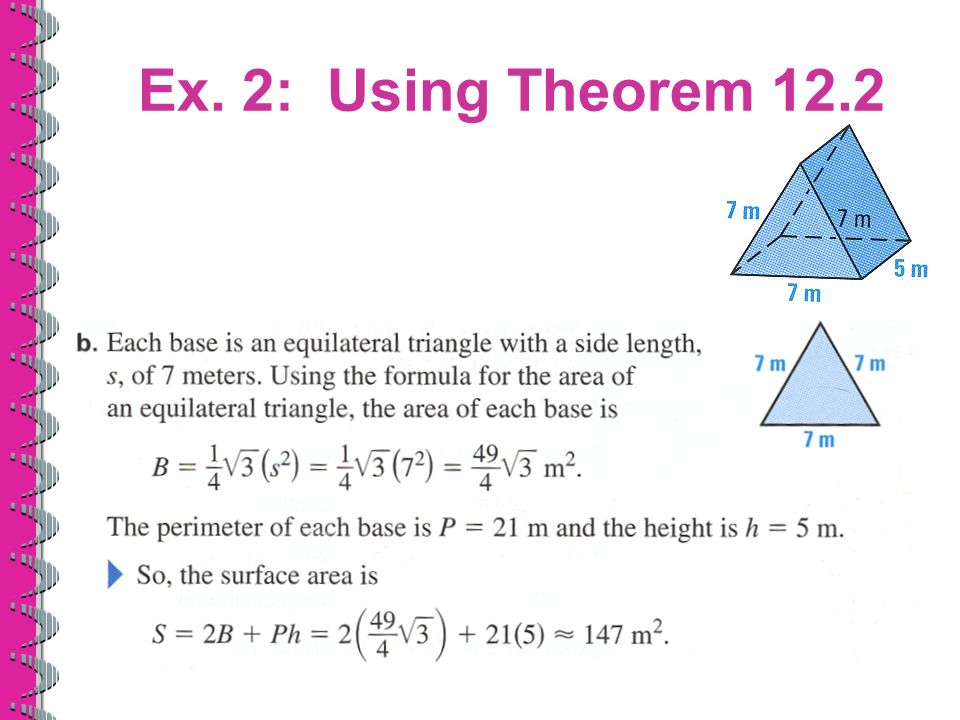 Ex. 2: Using Theorem 12.2
