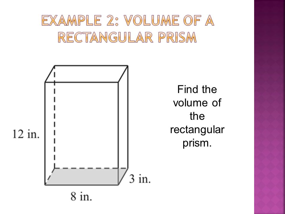 Find the volume of the rectangular prism.