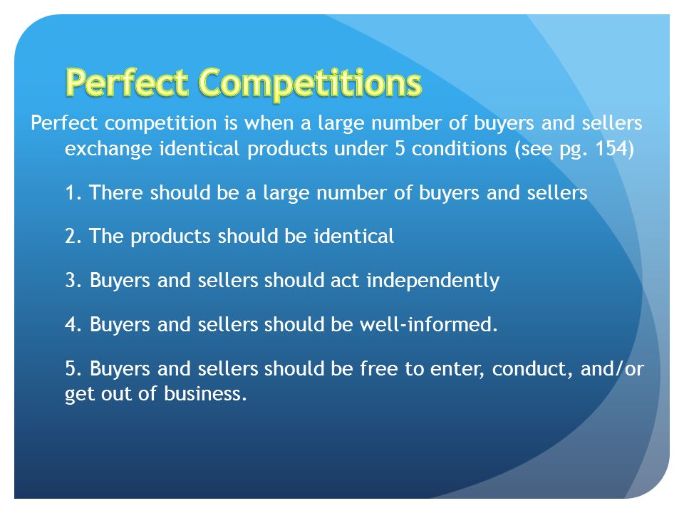 Perfect competition. Features of perfect Competition?. Perfect Competition Market. Perfectly competitive Market.