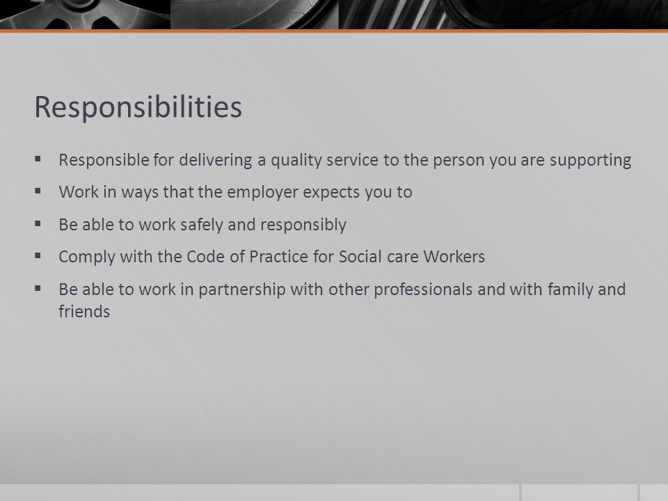 understand the role of the social care worker