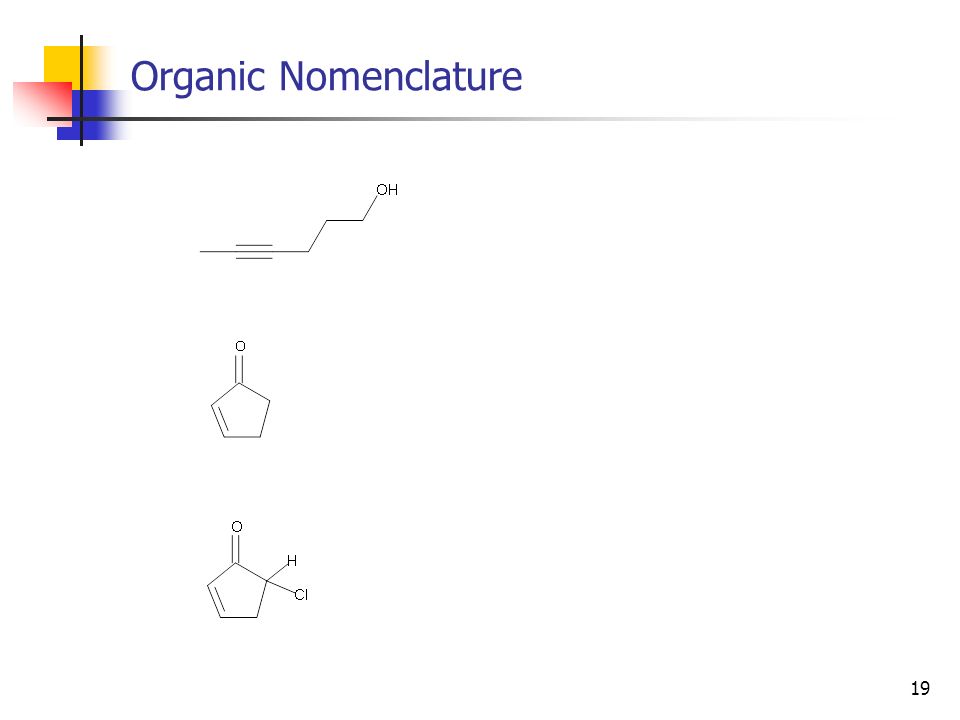 19 Organic Nomenclature