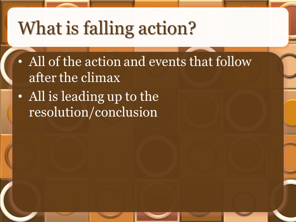 What is falling action.