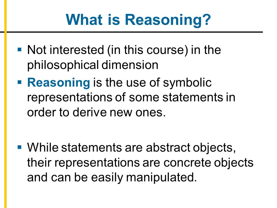 What is Reasoning.