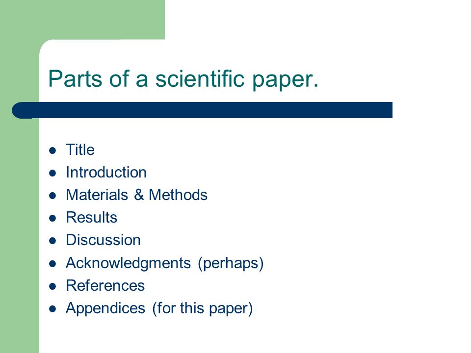 writing in science report journal articles the kenyon college scienctific report