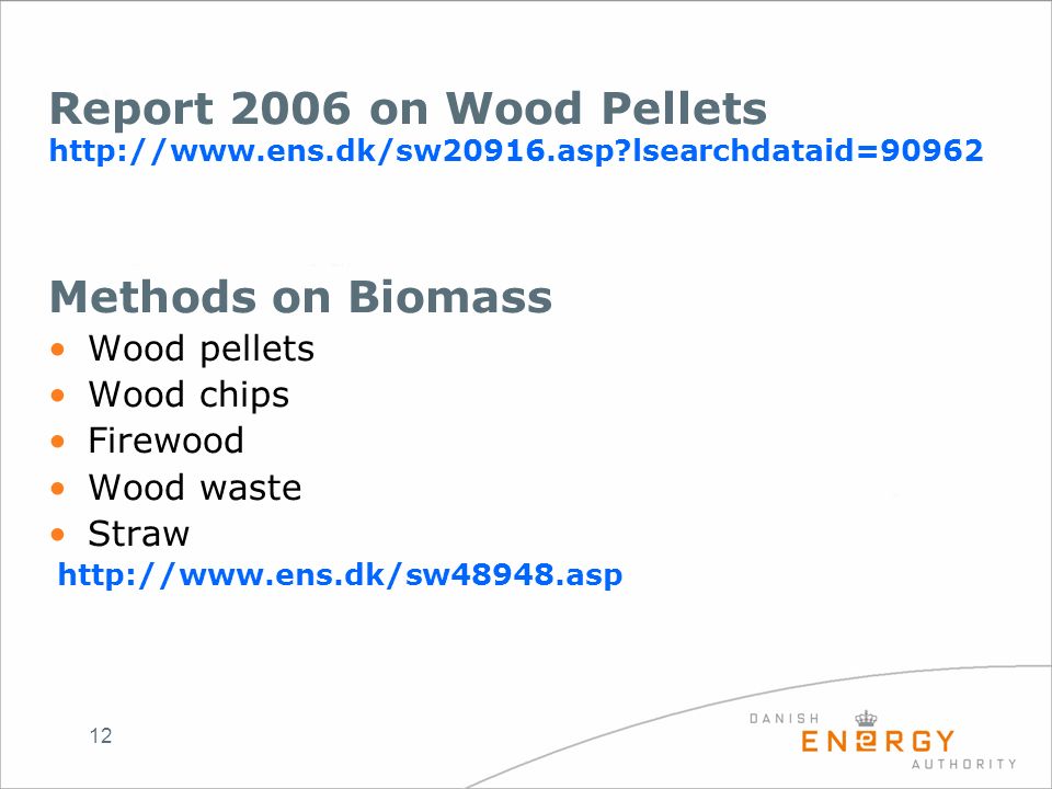 The Danish Wood Pellet Survey By Peter Dal Dea Third Meeting In 12 Report 2006 On Wood
