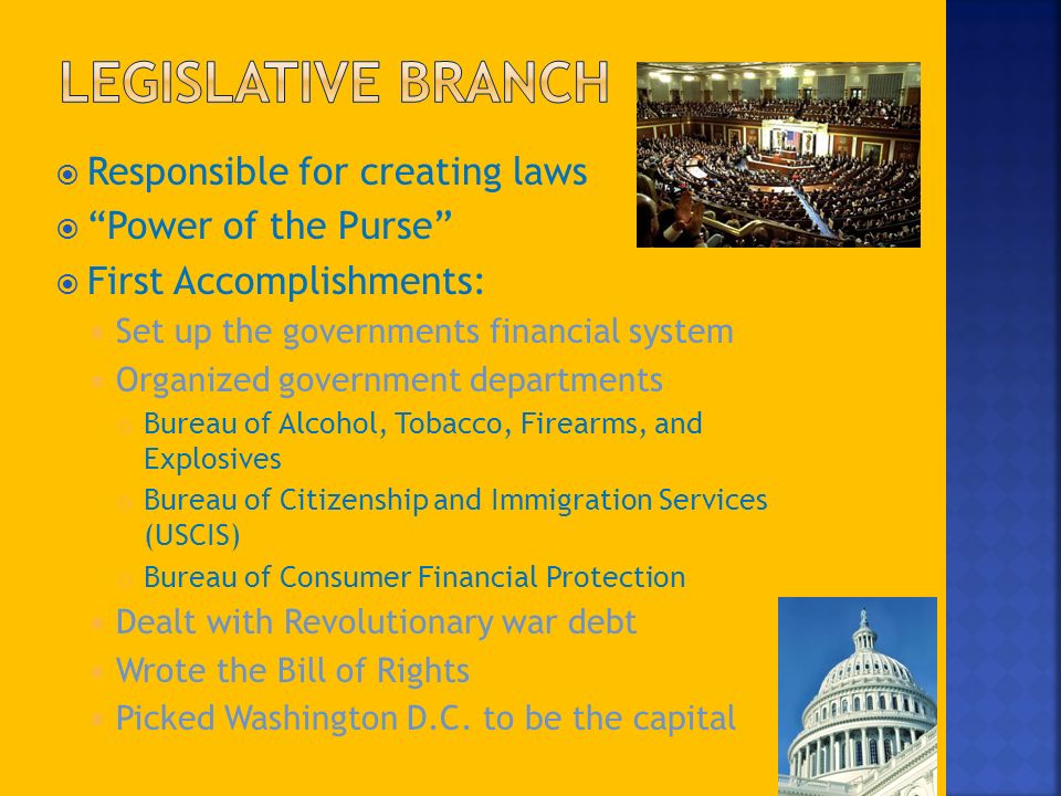  THE CONSTITUTION PROVIDES FOR THREE BRANCHES OF GOVERNMENT THE FOLLOWING ARE THE THREE BRANCHES AND THEIR POWERS AND DUTIES