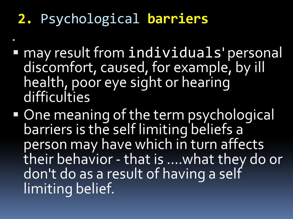 psychological barriers to listening