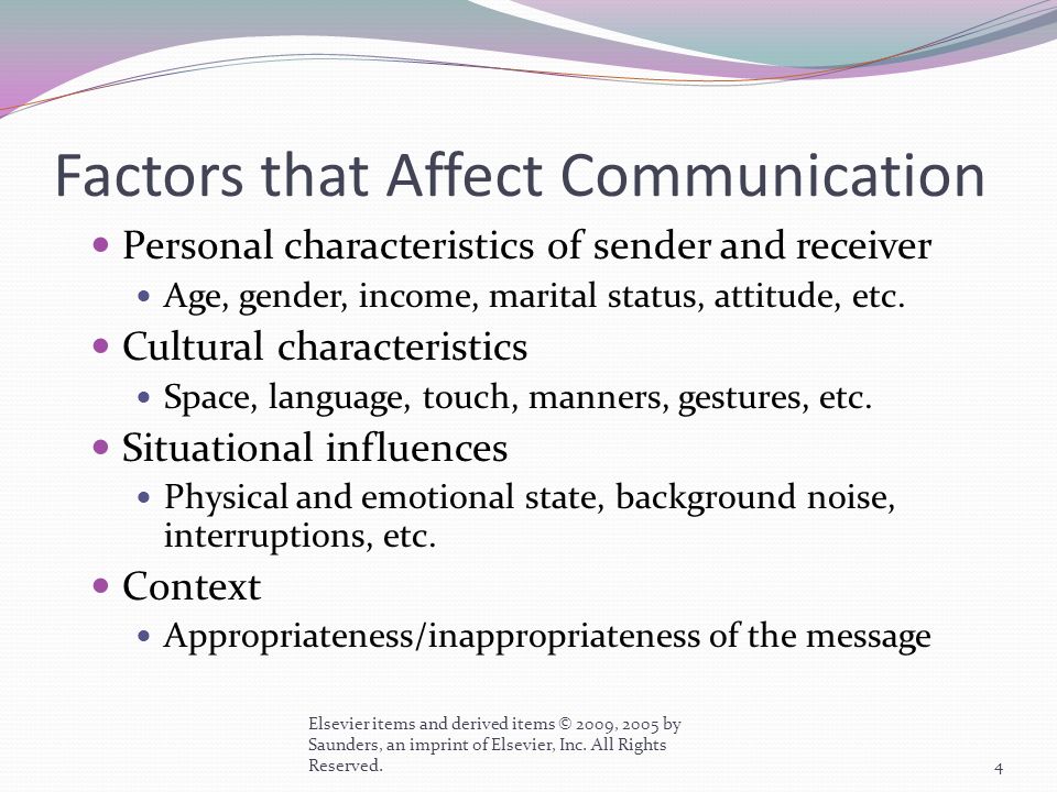 factors affecting communication process